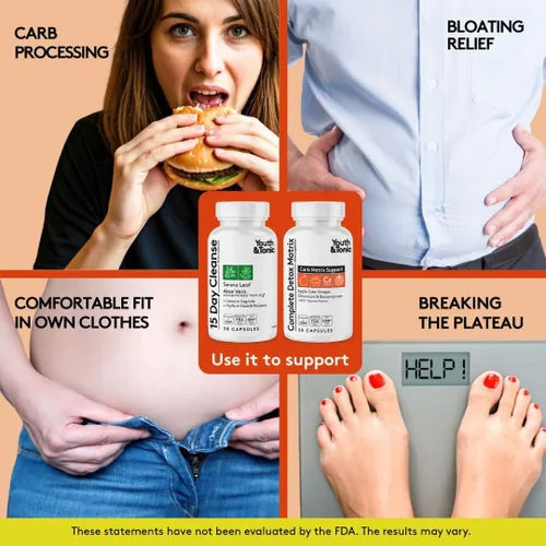 Miniatura 4 de Paquete de 3 unidades de limpieza de cuerpo entero Limpiador de colon de 15 días y alcalinizante del sistema con matriz de desintoxicación