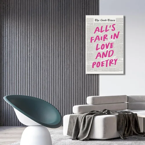 Miniatura 6 de Carteles de Periódico Retro para Estética de Habitación Todo es Justo en el Amor y la Poesía Arte de Pared Moderno y Preppy para Niñas Decoración