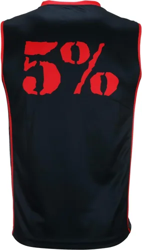 Miniatura 2 de 5% Nutrition Rich Piana Love It Kill It - Camiseta de baloncesto roja y negra