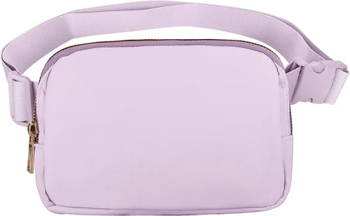 Miniatura 23 de VOROLO Riñonera para mujeres y hombres, bolsa cruzada, bolsa de cinturón con correa ajustable, Rosa, 5,6 pulg.