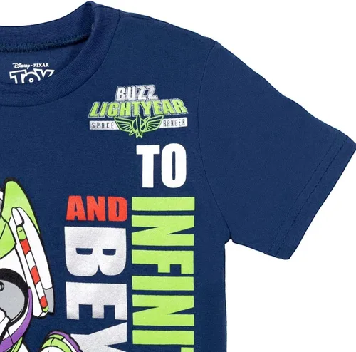 Miniatura 6 de Disney Pixar Toy Story Woody Buzz Lightyear Bo Peep Rex camiseta atlética pantalones cortos de malla conjunto de bebé a niño grande