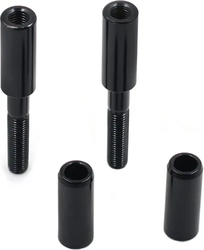 MT387-001 - Kit de extensiones de espejo negro de 2 pulgadas compatible con Harley Softail Sportster Dyna Touring