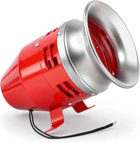Baomain MS-390 110V AC 0.93A Motor Siren - 125dB alarma industrial con carcasa metálica para sistemas de seguridad y alertas de emergencia
