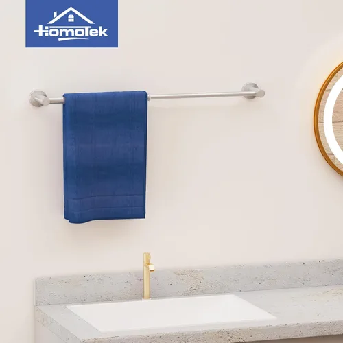 Miniatura 5 de HOMOTEK - Toallero ajustable, económico, toallero de baño de 12 a 22 pulgadas, toallero individual de 12 a 22 pulgadas, toallero de montaje