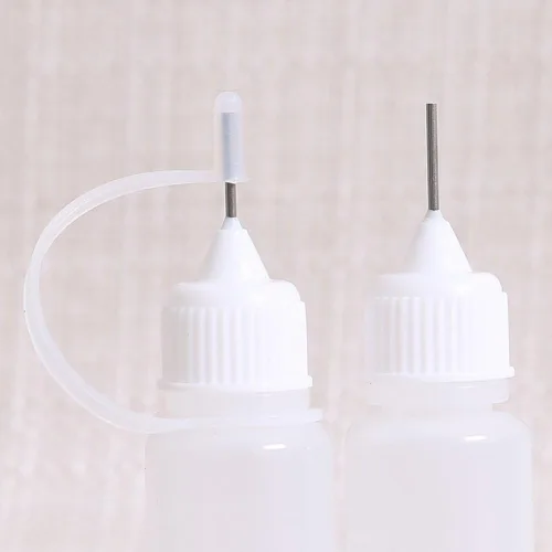 Miniatura 5 de Aplicador de punta de botella de precisión de 1.0 fl oz, punta de aguja, botella de pegamento, herramienta de quilling, apriete de precisión de 10