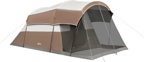 Miniatura 13 de PORTAL Tienda de campaña familiar para 6/8/10 personas con sala de pantalla, tienda de campaña grande resistente al agua con mosca de lluvia, tienda