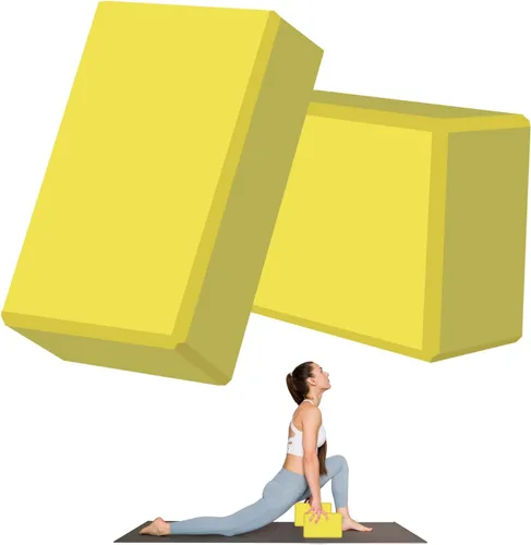 Miniatura 13 de Bloques de yoga de 9 x 6 x 3 pulgadas, superficie antideslizante suave, bloques de espuma de alta calidad, apoyo, ligero, resistente al olor