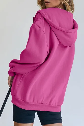 Miniatura 3 de Trendy Queen - Sudaderas con capucha Y2K con cremallera para mujer, de manga larga, para otoño, de gran tamaño, casual, con bolsillo