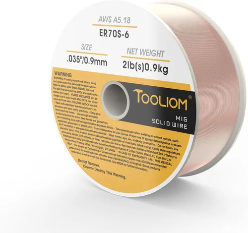Miniatura 8 de TOOLIOM Alambre de soldadura MIG ER70S-6 .035 "(0.9 mm) 2LB Alambre de soldadura de acero al carbono sólido Alambre MIG de alta alimentación