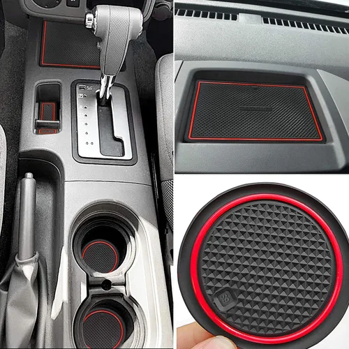 Miniatura 10 de auovo Alfombrillas antipolvo para Frontier Crew Cab 2005-2020, accesorios Xterra 2005-2015, ajuste personalizado, forros para bolsillo de puerta