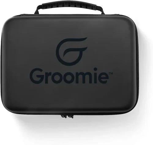 Groomie BaldiePro - Funda de viaje negro Kit de afeitado organizador de viaje para hombres Elegante funda rígida portátil para llevar sobre la