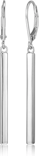 Miniatura 3 de Amazon Essentials Aretes colgantes de oro amarillo de 18 quilates o oro rosa de 14 quilates sobre plata esterlina (anteriormente colección Amazon)