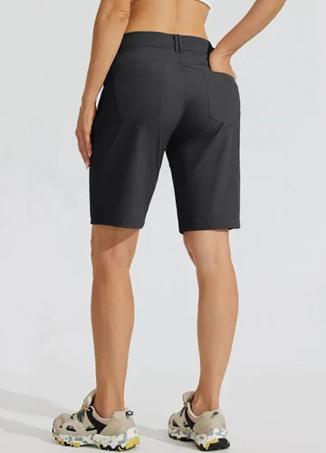 Miniatura 2 de Willit Pantalones cortos largos de senderismo para mujer de 10 pulgadas, de secado rápido, atléticos, de verano, con bolsillos