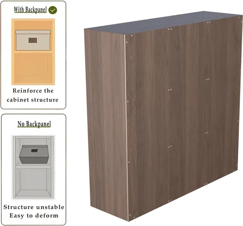 Miniatura 28 de OSCHF - Estantería de almacenamiento de 12 cubos, estantería de madera de 3 niveles con espacios abiertos para el hogar y la oficina, organizador