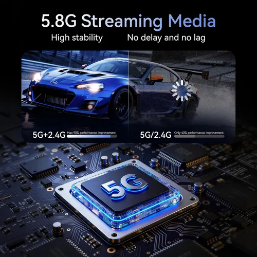 Miniatura 4 de Transmisor y receptor HDMI inalámbrico USB C, 165 FT/50M Plug & Play Portátil 5G+2.4G Extensor 4K Decodificación Entrada 1080P@60Hz Salida