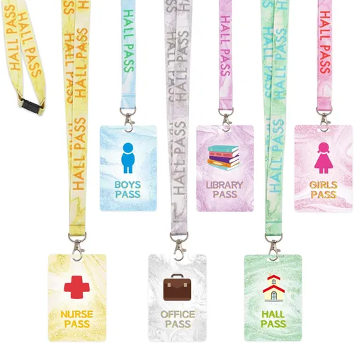 Miniatura 7 de Ceiba Tree Cordones para Pases de Pasillo con Búho – Juego de 6 (Pasillo, Oficina, Biblioteca, Enfermera, Niño y Niña) con Hebilla Separable