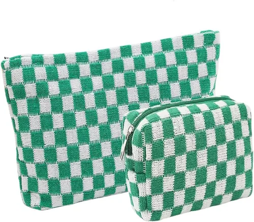 Miniatura 8 de 2 mini bolsas de maquillaje, pequeñas bolsas de maquillaje para bolso, bolsa de cosméticos con bolsillos deslizantes, pequeña bolsa de aseo de viaje