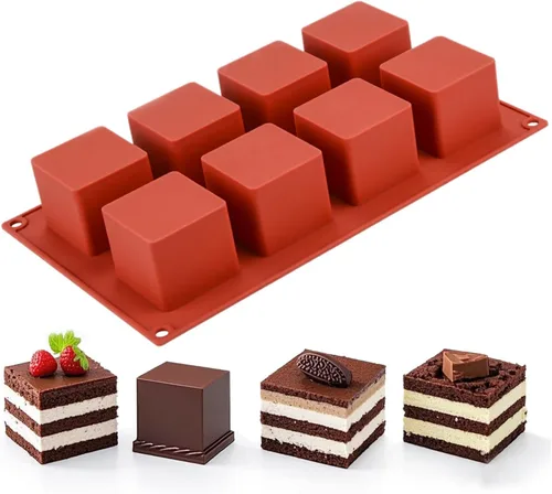 Miniatura 15 de Moldes grandes de silicona para chocolate, 6 cavidades redondas, moldes de vidrio para chupitos de hielo, galletas, dulces, postres, pudín y postre
