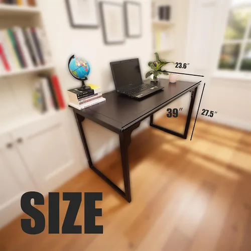 Miniatura 2 de Escritorio de madera maciza con cajón, escritorio de madera para oficina en casa para el trabajo, escritorio de computadora para estudiantes