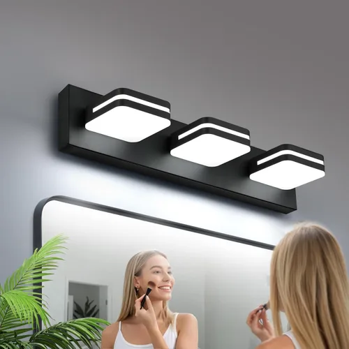 Miniatura 12 de Torondo Lámparas LED de tocador de baño con rotación de 360°, luces acrílicas para baño, modernos accesorios de iluminación de pared sobre espejo