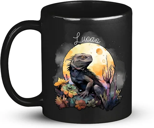 Miniatura 16 de Taza de café personalizada de cuervo con nombre de amante de cuervos, taza de café negra personalizada de animales de 11 onzas y 15 onzas, taza