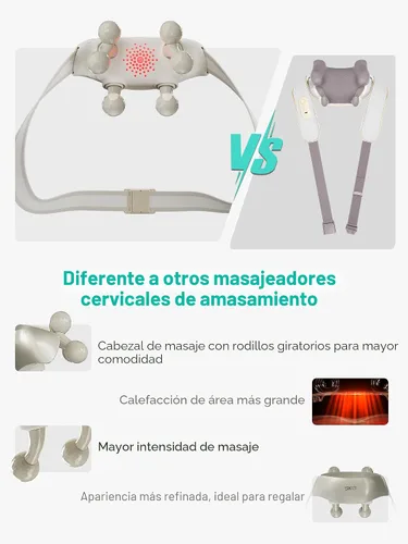 Miniatura 4 de SKG H7 Ultra Masajeador de cuello para aliviar el dolor de tejido profundo, inalámbrico, regalos del día del padre, masajeador de hombros Shiatsu