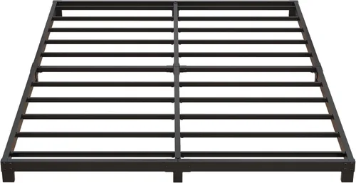 Miniatura 9 de Nailsong Base de Cama de 4 Pulgadas Tamaño Completo de Bajo Perfil, Base de Cama de Metal Tamaño Completo sin Necesidad de Somier, Metal Resistente