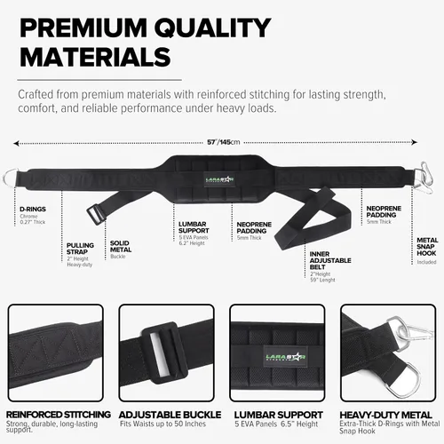 Miniatura 3 de Cinturón para cinturón para sentadillas, cinturón de inmersión con peso, resistente con soporte estructurado de espalda y compatible con máquina