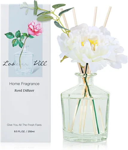Miniatura 8 de L'odeur Vill Difusor de varillas Gardenia de 8.5 onzas, difusor de baño con 10 varillas, difusor perfumado de aceite esencial para el hogar, juego