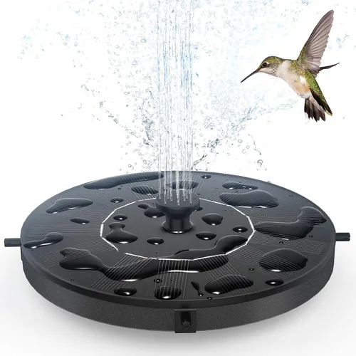 Bomba de agua de fuente solar para baño de pájaros, bomba de fuente de agua flotante con energía solar para baño de pájaros, jardín, estanque,