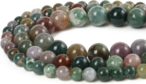 Miniatura 9 de 45 piezas 8mm Cuentas de ágata vena de dragón azul Cuentas de gemas naturales Cuentas sueltas redondas para fabricación de joyas Ágata azul