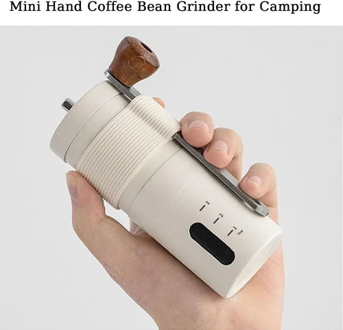 Miniatura 4 de Molinillo de café manual para uso doméstico, material de acero inoxidable 304, ajuste ajustable, con rebabas de café expreso de mano de cerámica