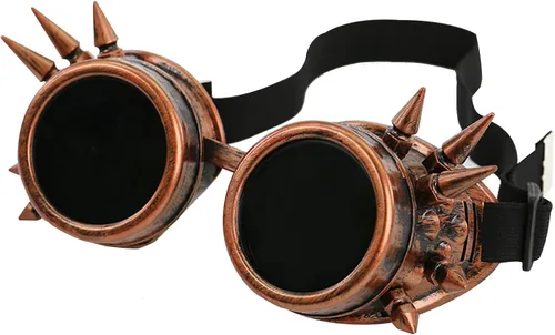 Miniatura 10 de Gafas vintage steampunk con remache para hombres y mujeres, Halloween, bricolaje, gótico, cosplay, disfraz, estilo punk