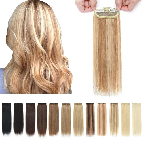 Miniatura 11 de SEGO 2 extensiones de cabello corto con clip de 4 pulgadas, 0.56 oz, 100% cabello humano para mujeres con cabello adelgazante que añade volumen