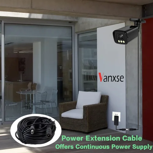 Miniatura 8 de Dc 12v CCTV Cable de extensión de alimentación 0.083x0.217 in para cámara de seguridad CCTV WiFi cámara de vigilancia IP NVR Dvr tira LED enrutador