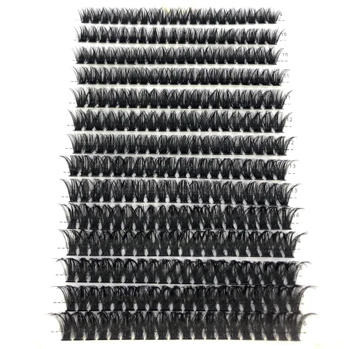 Miniatura 5 de 30D/40D/50D/60D/80D Pestañas de visón 280 Paquetes Extensión de pestañas naturales 3D Rusia Volumen Individual Pestañas en racimo Maquillaje
