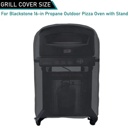 Miniatura 2 de ZJYWSCH Cubierta para horno de pizza Blackstone de 16 pulgadas para horno de pizza de propano al aire libre con soporte 6825 6824 Horno de pizza