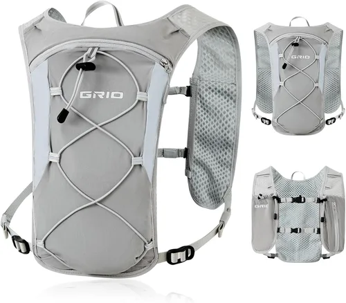 Miniatura 8 de Chaleco para correr para mujeres y hombres, correas ajustables para el pecho, chaleco de hidratación para correr con vejiga de agua de 1.5 L