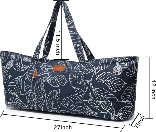 Miniatura 3 de Bolsa grande para esterilla de yoga para mujeres y hombres, bolsa de gimnasio para viajes, pilates, oficina, playa, entrenamiento, con correa