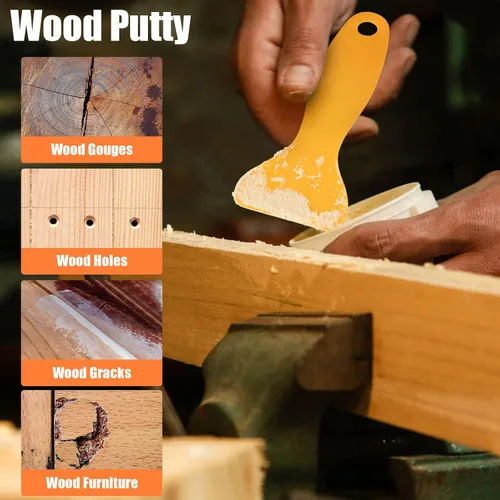 Miniatura 2 de Deuvuo Relleno de madera, relleno de masilla de madera blanco, nuestro relleno de grano de madera ofrece una solución rápida y duradera para 9.87oz