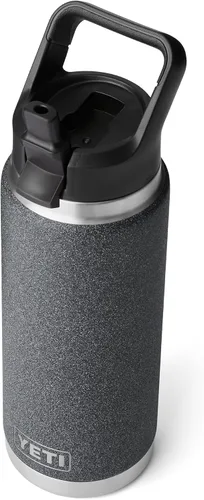Miniatura 11 de YETI Rambler - Botella de acero inoxidable aislada al vacío con tapa y popote, 26 onzas, color negro