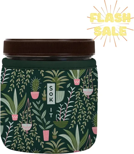 Miniatura 109 de Sok It IceCreamSok - Funda de neopreno aislada (flores abstractas, pintas de helado cónicas)