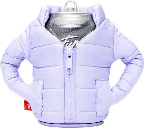 Miniatura 12 de Puffin - The Puffy Jacket - Enfriador de latas aislado de 12 oz I Botella de cerveza y soda aislante, mantiene las bebidas y bebidas frías - Negro