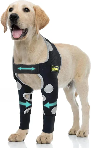 Codera para perro y pierna delantera para perro para dejar de lamer, protector de codo de perro y coderas de higroma para perros, mangas