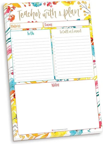 bloom daily planners Bloc de planificación de lista de tareas para maestros, regalo de agradecimiento para profesores, organizador diario y semanal,