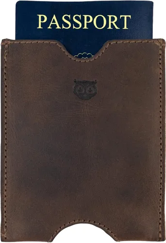 Miniatura 5 de Hide & Drink, Funda de bolsillo para pasaporte de viaje hecha a mano de cuero de grano completo, Bourbon Marrón, Classic