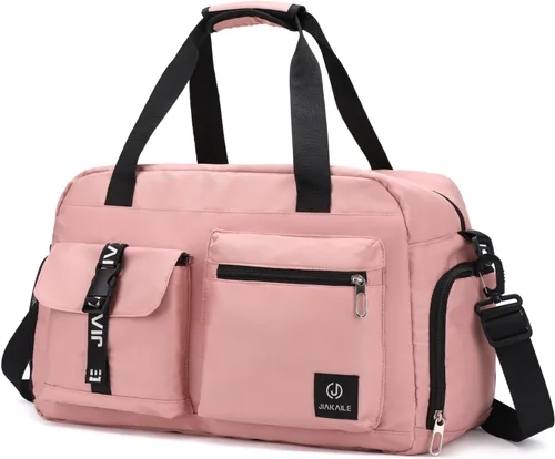 Pequeña bolsa de viaje para mujeres y hombres, bolsas de gimnasio con bolsillo húmedo y compartimento para zapatos, bolsa de hospital de compras