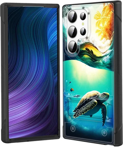 Miniatura 42 de Funda para Galaxy S24 Plus con soporte, doble capa híbrida de policarbonato duro y silicona suave, resistente a prueba de golpes, funda protectora