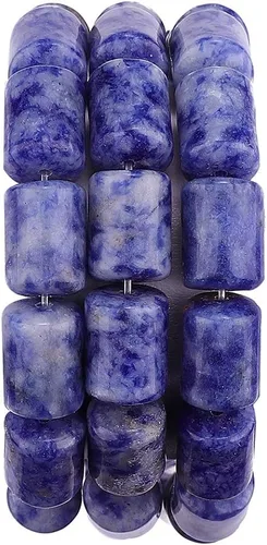 Miniatura 28 de BEADIA Cuentas sueltas de piedra de jade amarillo natural cilíndricas semipreciosas para hacer joyas 10mmx14mm 38cm