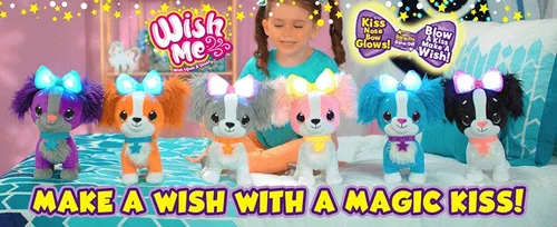 Miniatura 4 de Pets - Animales de peluche con luz LED - Cachorro Cavalier azul esponjoso con lazo morado